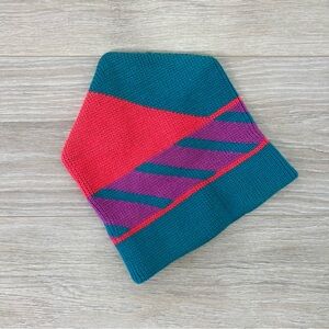 Smiley Vintage Wool Made in USA Abstract Geometric Beanie